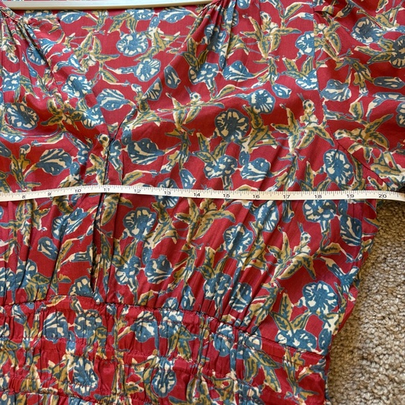 Natural Life Bella Red Blue Floral Maxi Dress Women’s Large Cottagecore Bohemian - Picture 11 of 14
